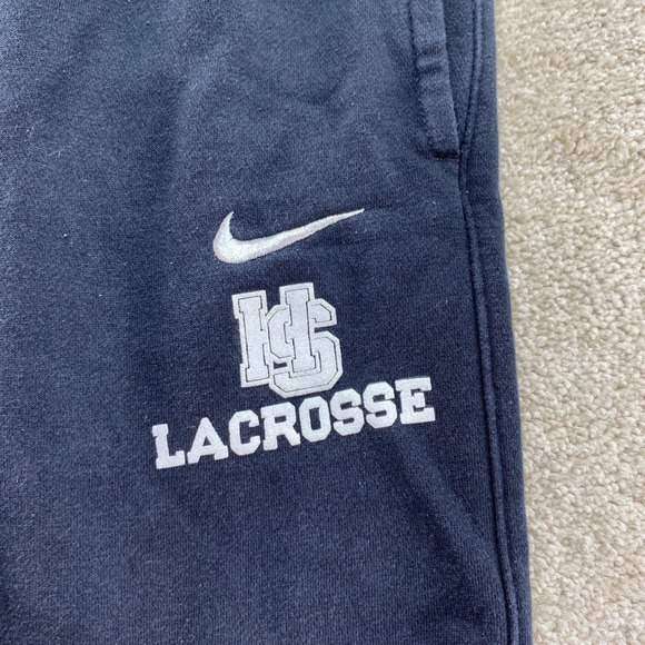 Nike Sweatpants Mens Size Small Lacrosse Black Cotton Blend Drawstring - Picture 9 of 13